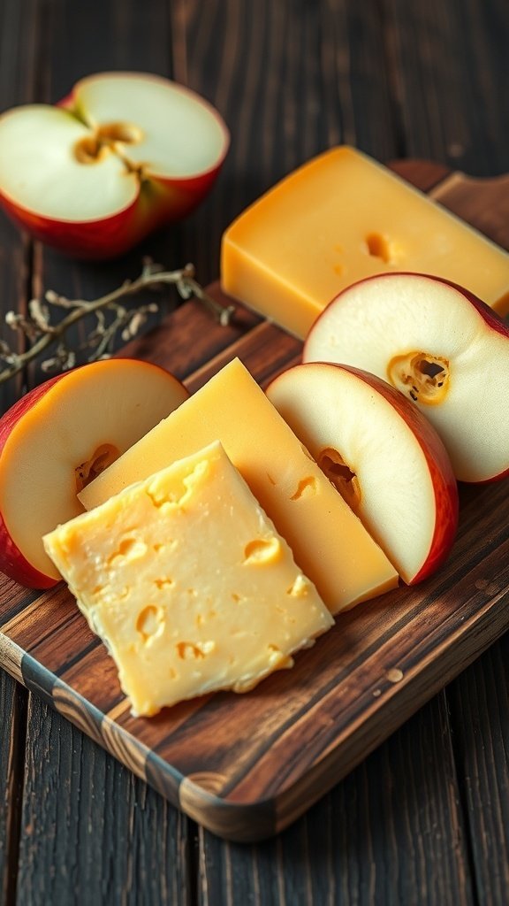 30 Delicious Fall Snack Ideas to Savor This Season Sliced apples and cheddar cheese on a wooden board. Fall Snack