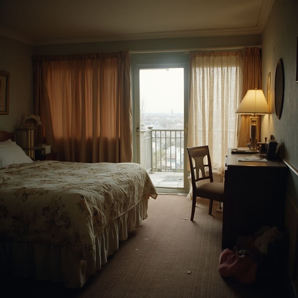 Dr. Martin Luther King Jr.'s preserved Room 306 at the National Civil Rights Museum, featuring 1960s furnishings and personal belongings, illuminated by soft natural light.