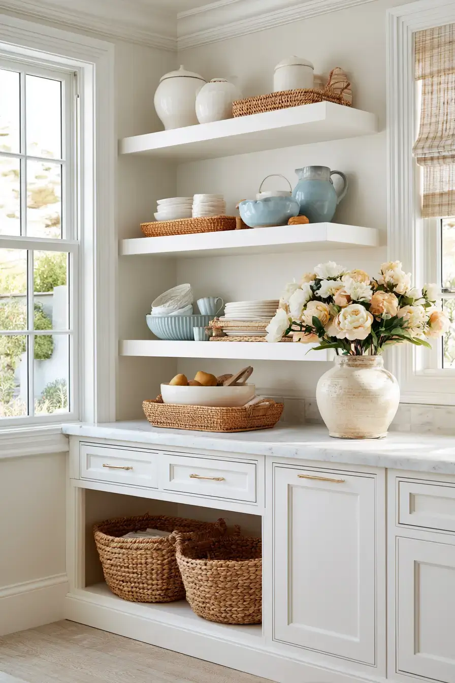 27 Cozy Kitchen Shelf Decor Ideas For A Beautifully Styled Home