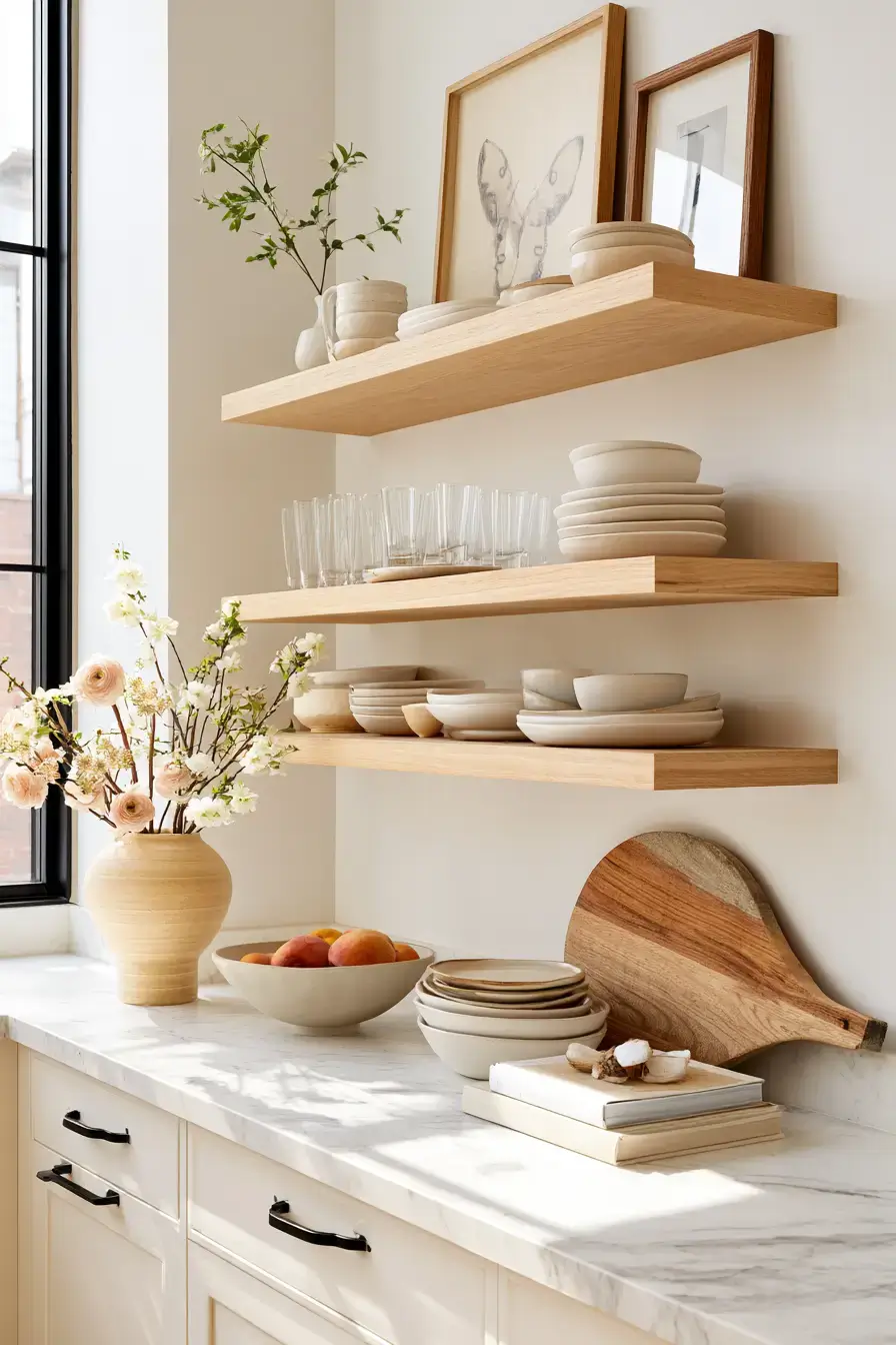 27 Cozy Kitchen Shelf Decor Ideas For A Beautifully Styled Home
