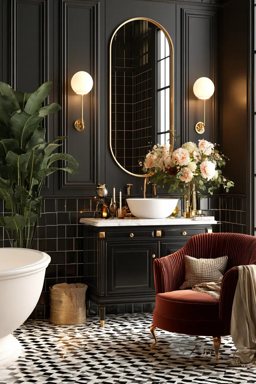 27 Chic Moody Bathroom Ideas For A Rich Relaxing Look