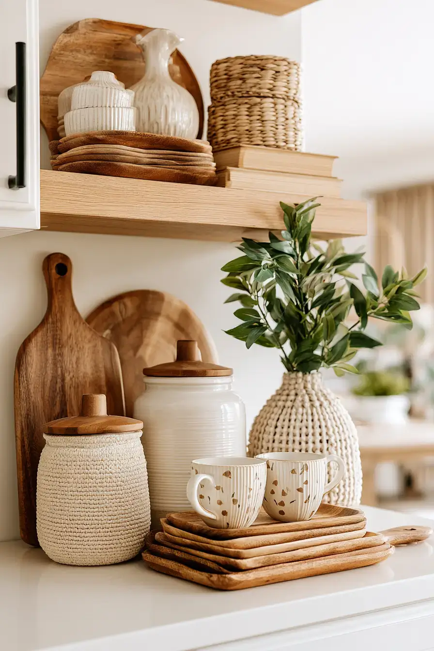 27 Cozy Kitchen Shelf Decor Ideas For A Beautifully Styled Home
