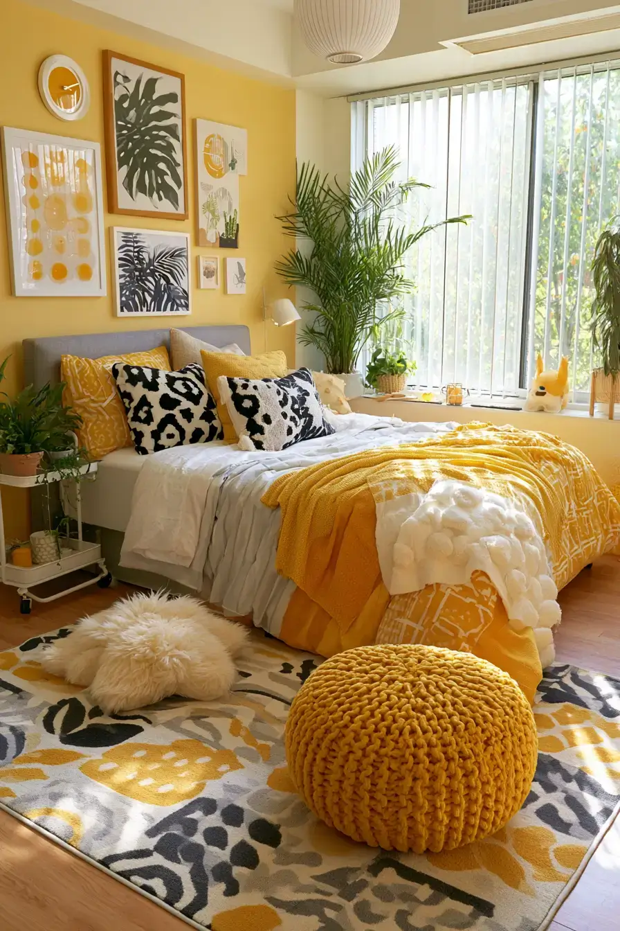 27 Aesthetic Yellow Dorm Room Ideas For A Warm Happy Space
