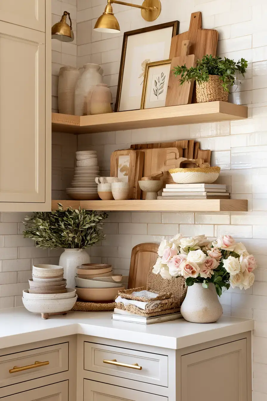 27 Cozy Kitchen Shelf Decor Ideas For A Beautifully Styled Home
