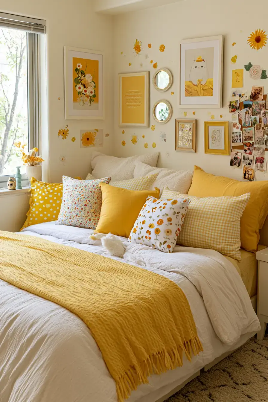 27 Aesthetic Yellow Dorm Room Ideas For A Warm Happy Space