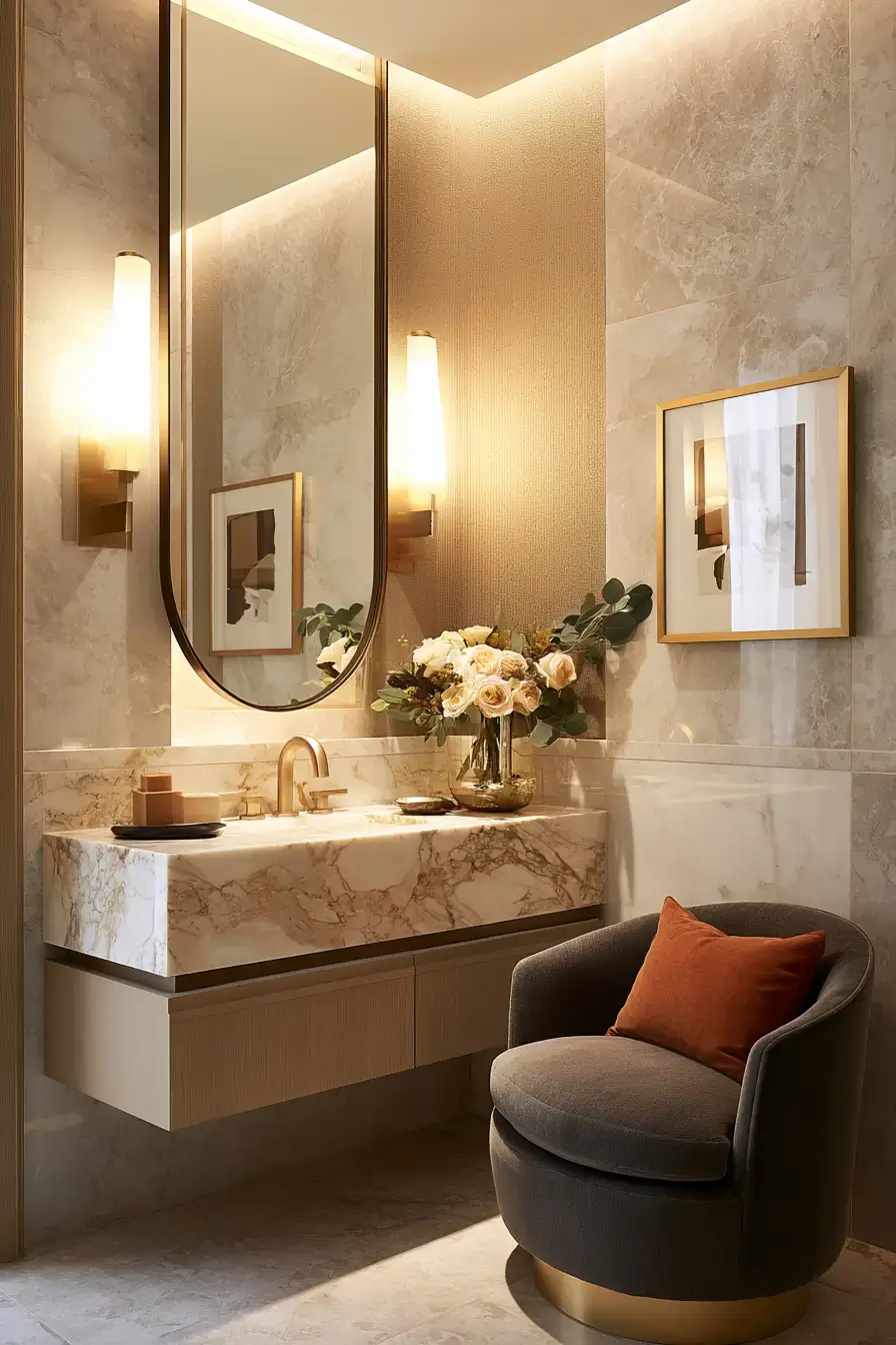 27 Pretty Small Powder Room Ideas For A Charming Home