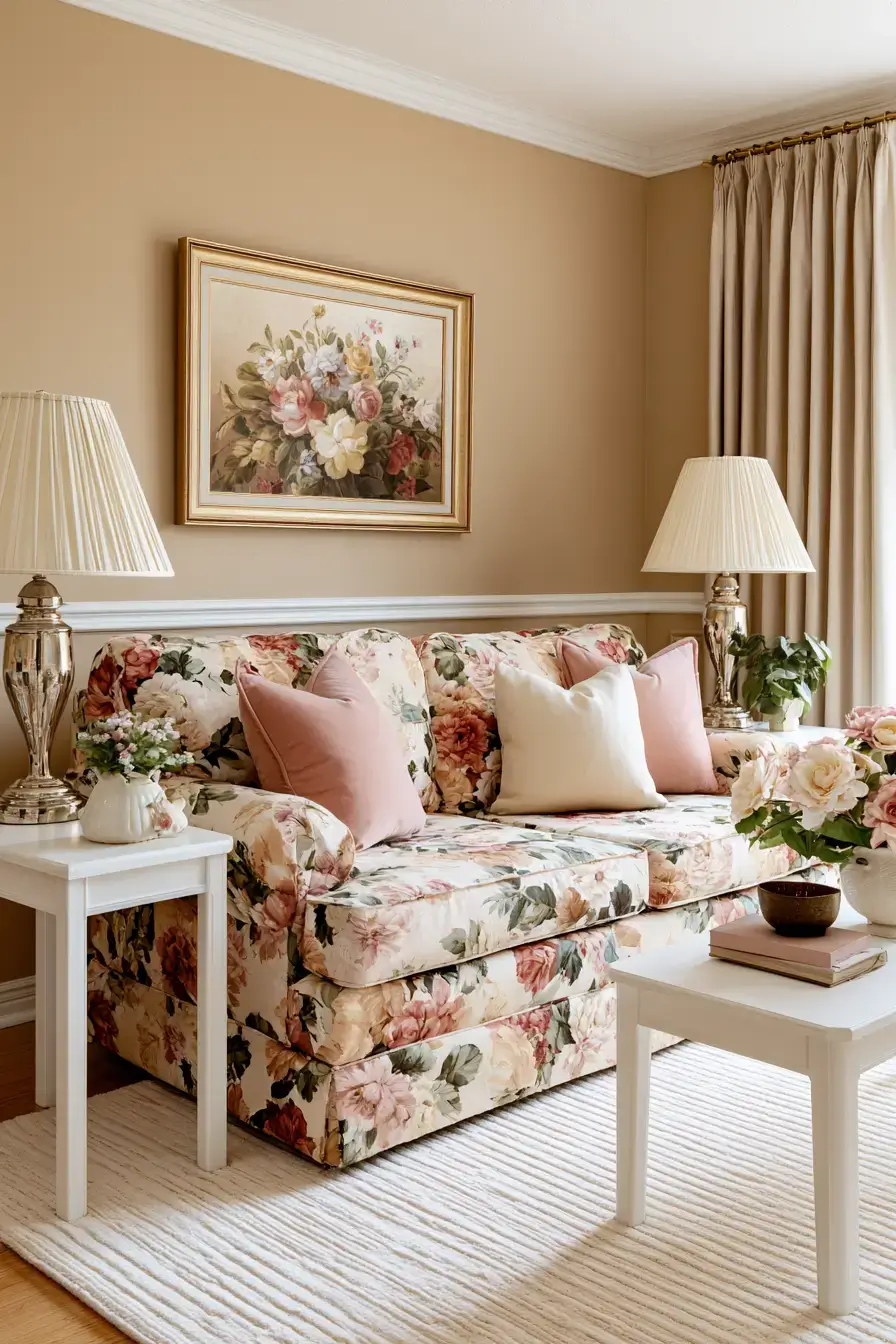 27 Grandmillennial Living Room Ideas For Charming Cozy Style