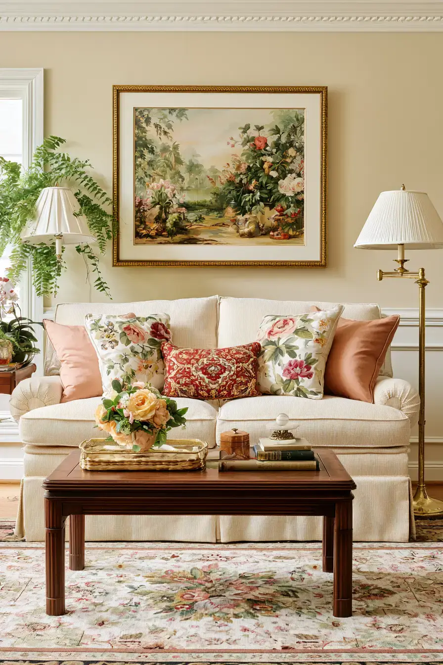 27 Grandmillennial Living Room Ideas For Charming Cozy Style
