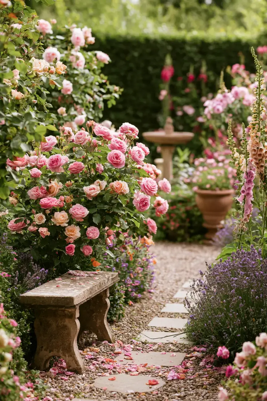 27 English Rose Garden Ideas For Romantic Cottage Charm