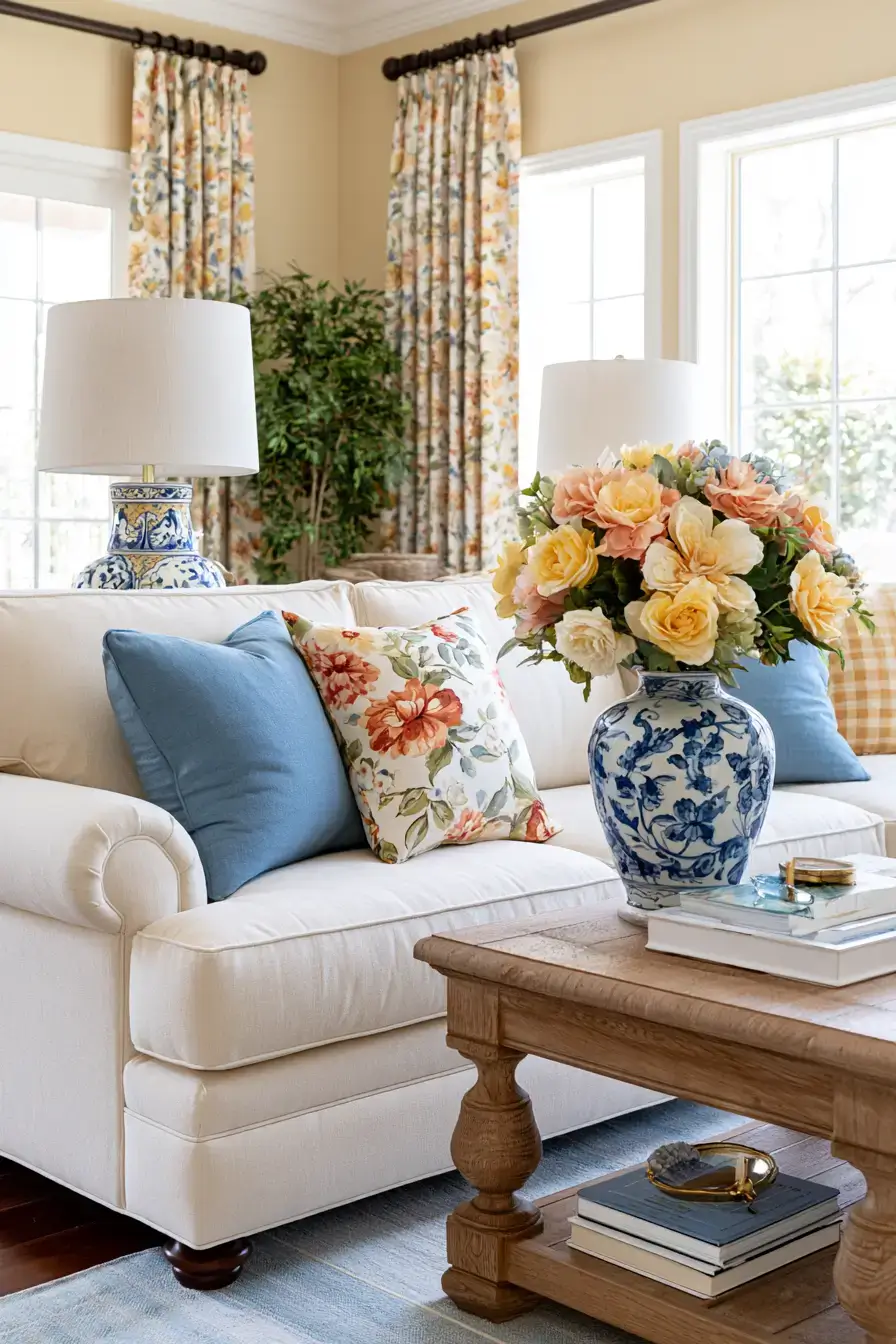 27 Grandmillennial Living Room Ideas For Charming Cozy Style