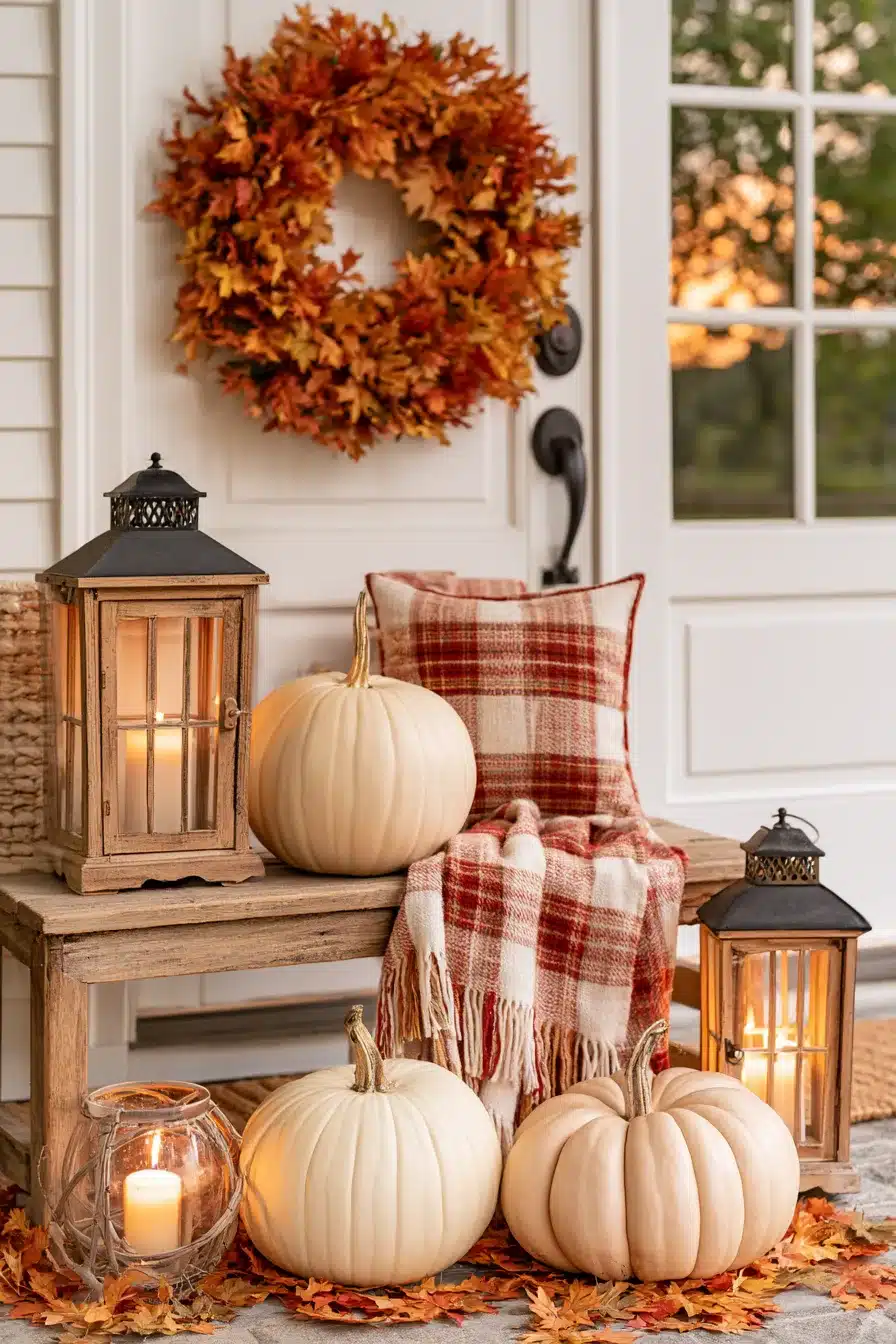 27 Charming Thanksgiving Porch Decorations for a Warm Harvest Welcome
