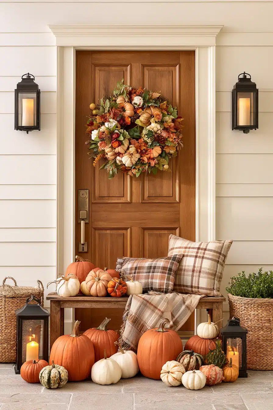 27 Cozy Autumn Front Porch Decor Ideas for a Warm Seasonal Welcome
