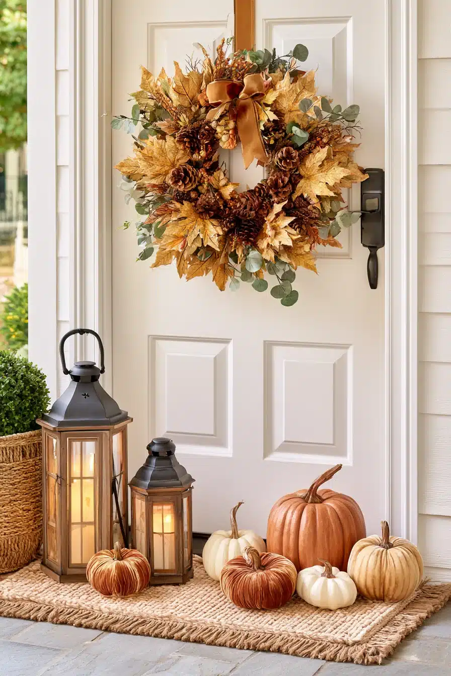 27 Beautiful Fall Wreaths for Front Door Autumn Charm