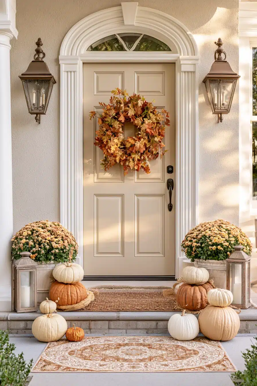 27 Charming Thanksgiving Porch Decorations for a Warm Harvest Welcome