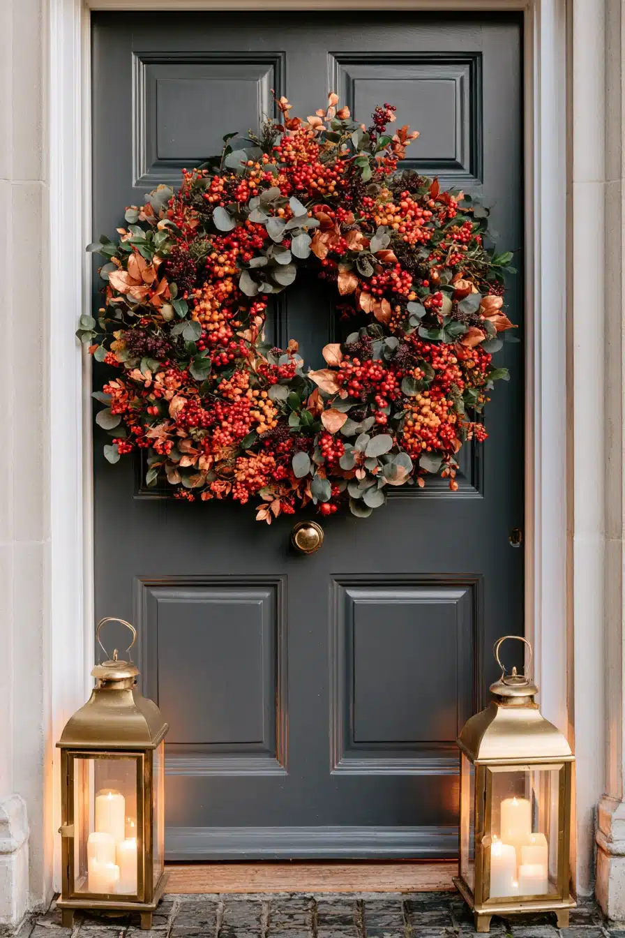 27 Beautiful Fall Wreaths for a Warm and Welcoming Autumn Front Door