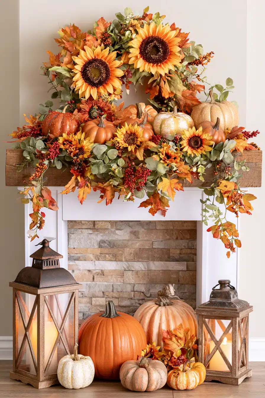 27 Cozy Fall Garland Mantle Ideas for a Warm Seasonal Display