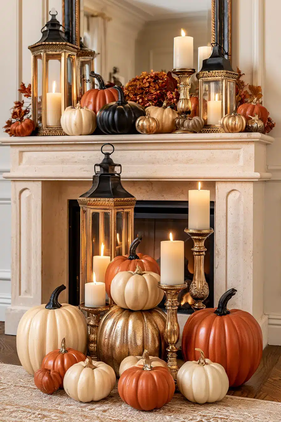 27 Autumn Fireplace Decor Ideas for a Warm Cozy Home