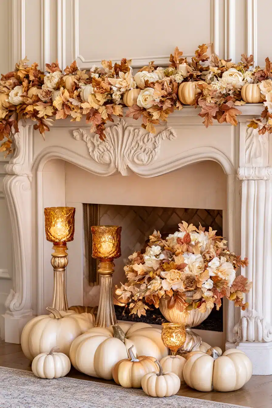 27 Cozy Fall Garland Mantle Ideas for a Warm Seasonal Display