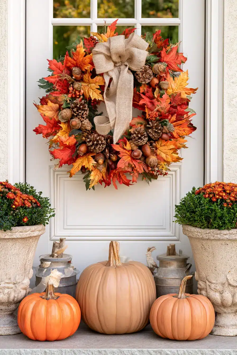 27 Beautiful Fall Wreaths for Front Door Autumn Charm