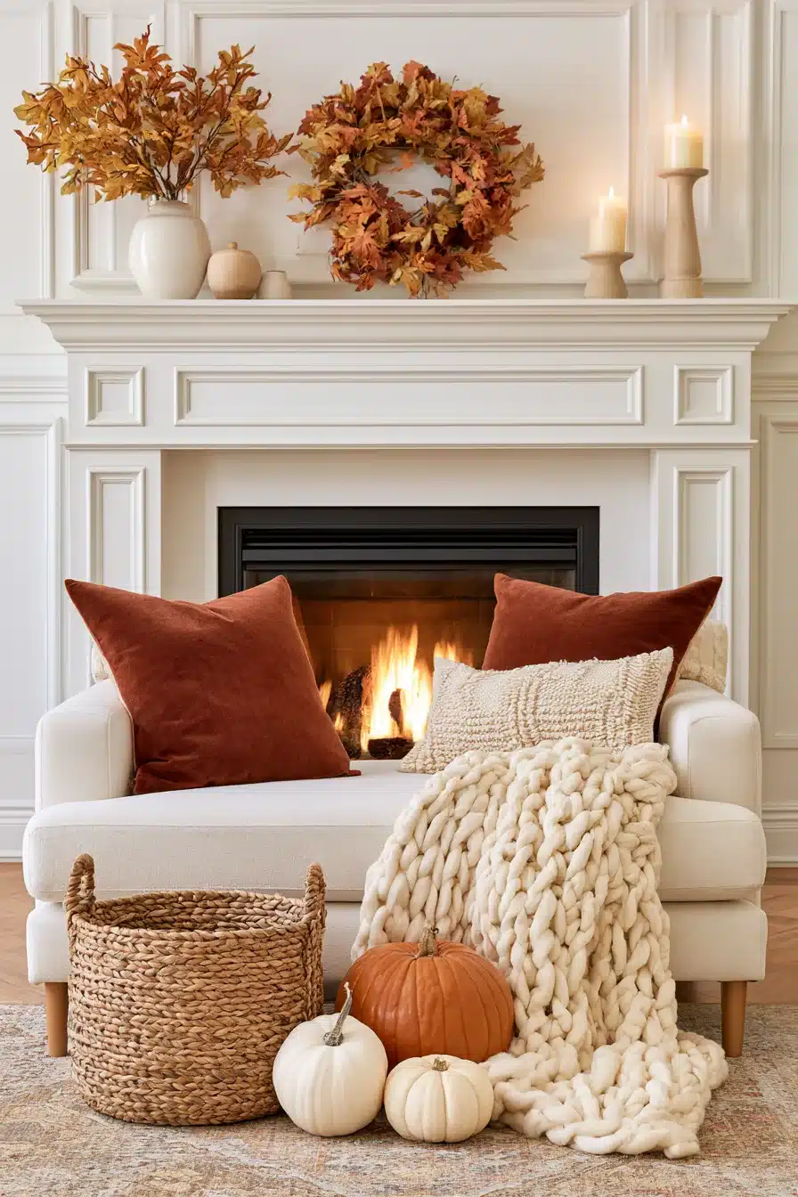 27 Autumn Fireplace Decor Ideas for a Warm Cozy Home