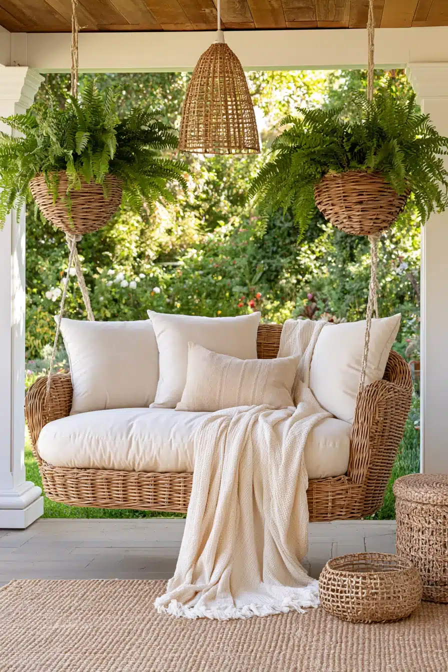 27 Charming Porch Swing Ideas for a Cozy Outdoor Retreat
