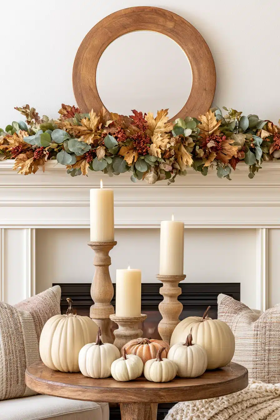 27 Cozy Fall Garland Mantle Ideas for a Warm Seasonal Display