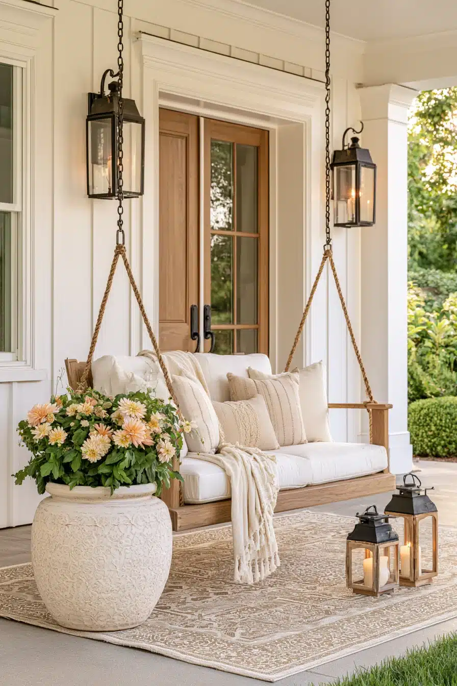 27 Charming Porch Swing Ideas for a Cozy Outdoor Retreat