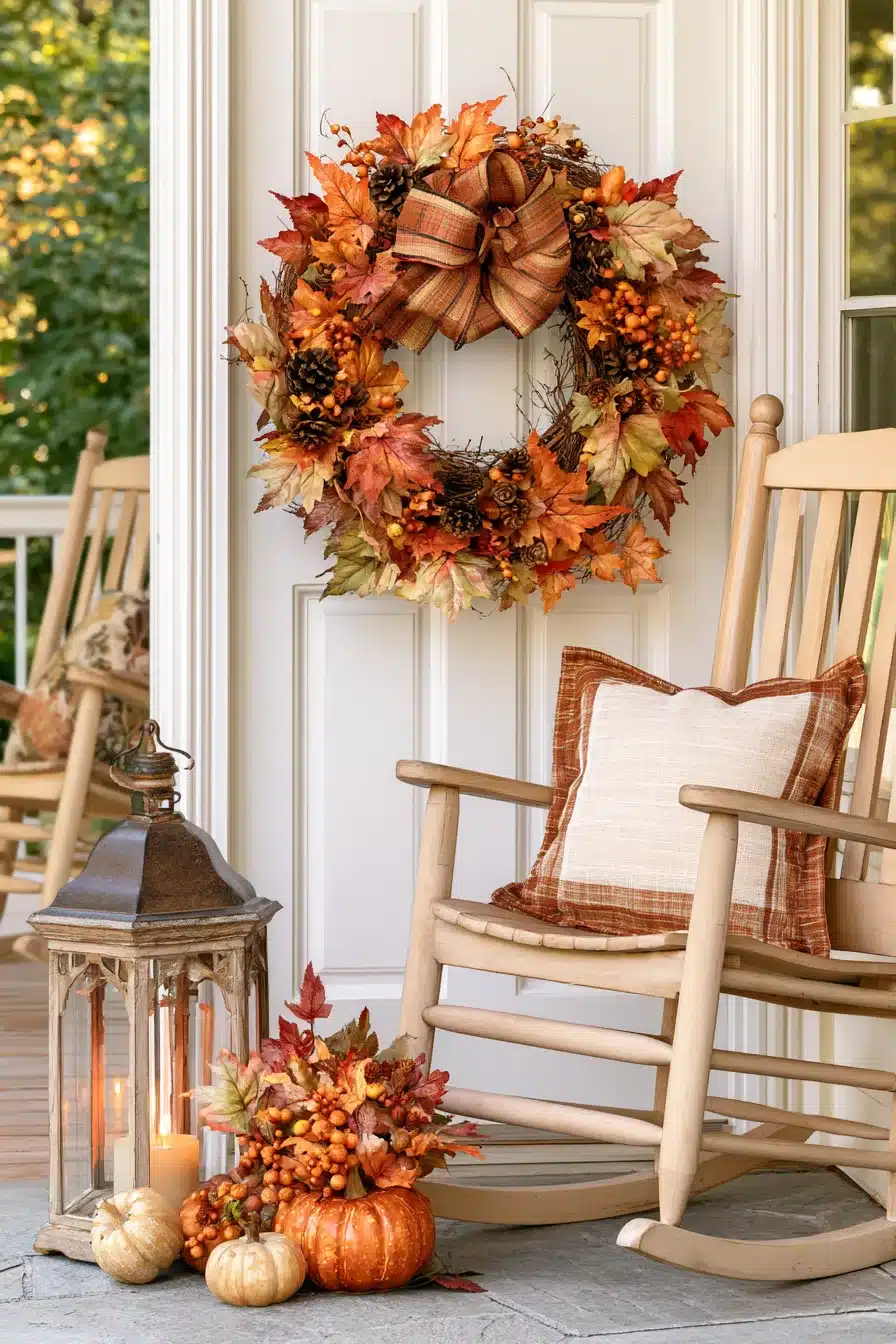 27 Beautiful Fall Wreaths for Front Door Autumn Charm