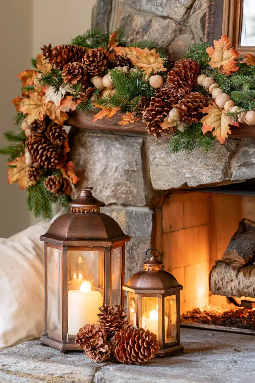 27 Cozy Fall Garland Mantle Ideas for a Warm Seasonal Display