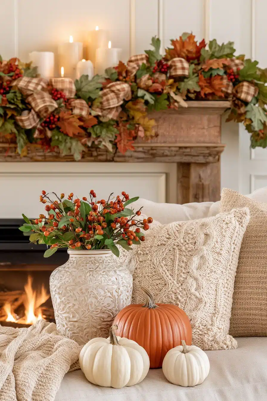 27 Cozy Fall Garland Mantle Ideas for a Warm Seasonal Display