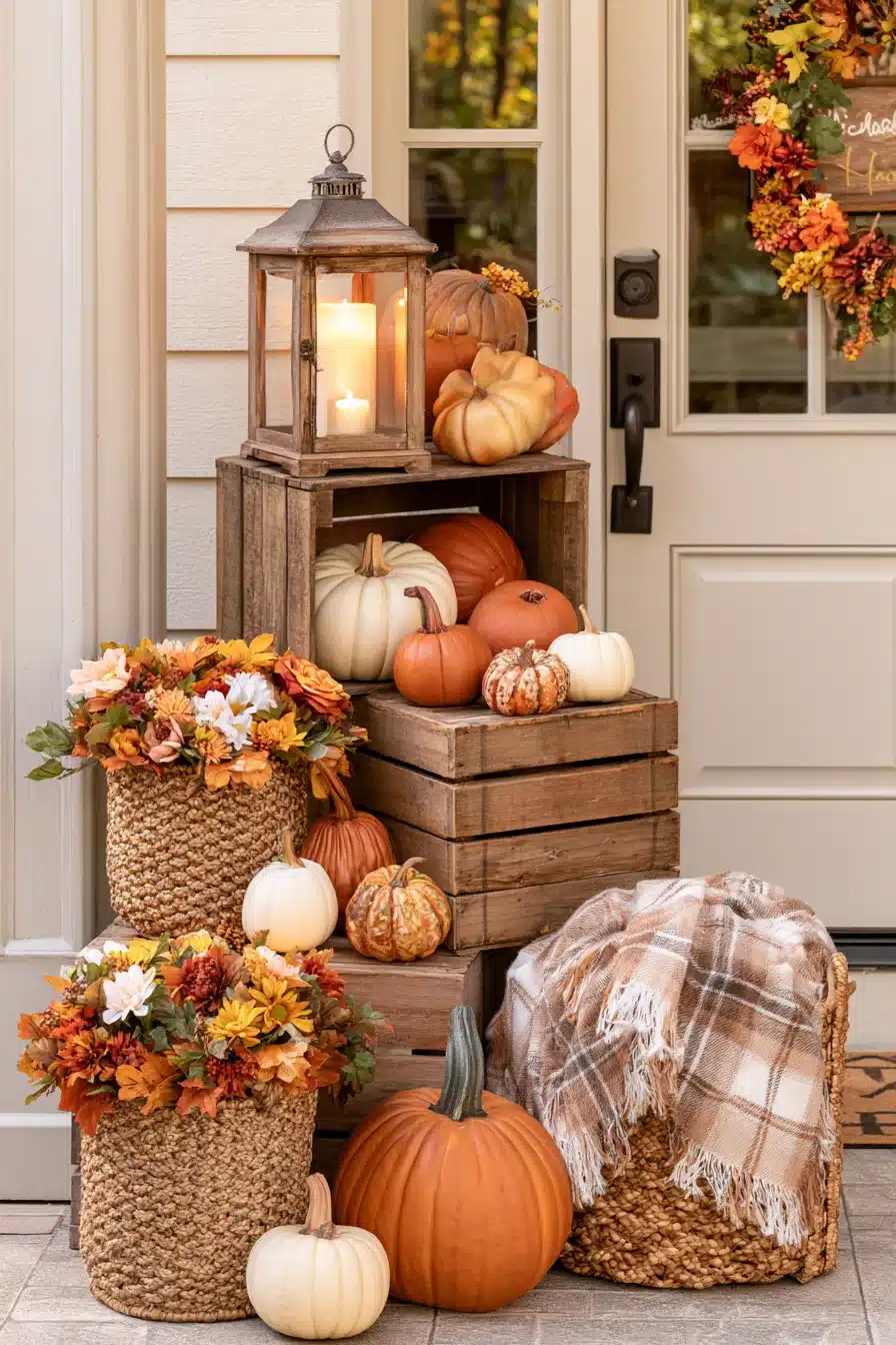 27 Outdoor Fall Decorations for a Warm and Welcoming Home