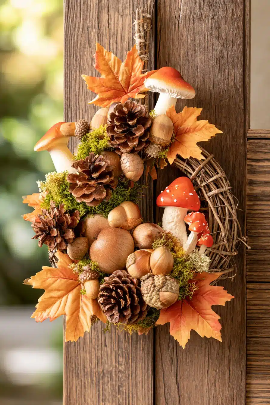27 Gorgeous Fall Front Door Wreaths for a Warm Autumn Welcome