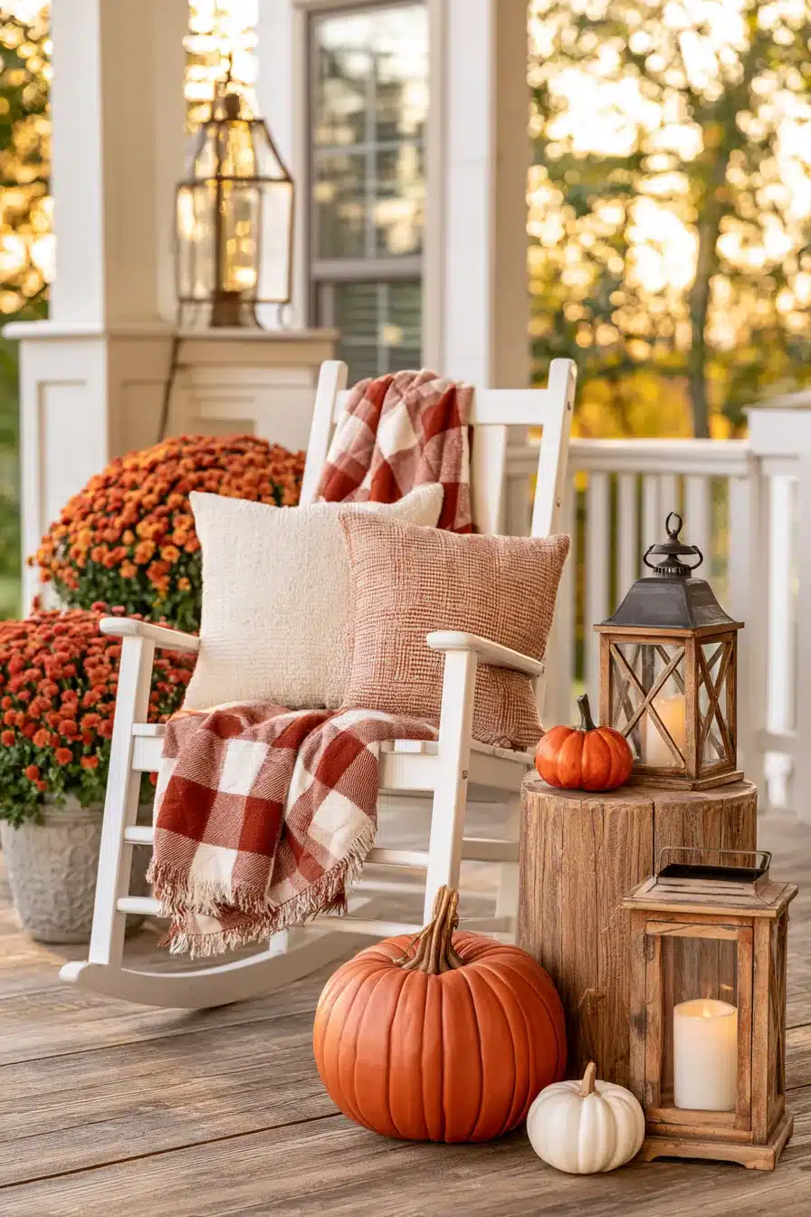 27 Charming Thanksgiving Porch Decorations for a Warm Harvest Welcome