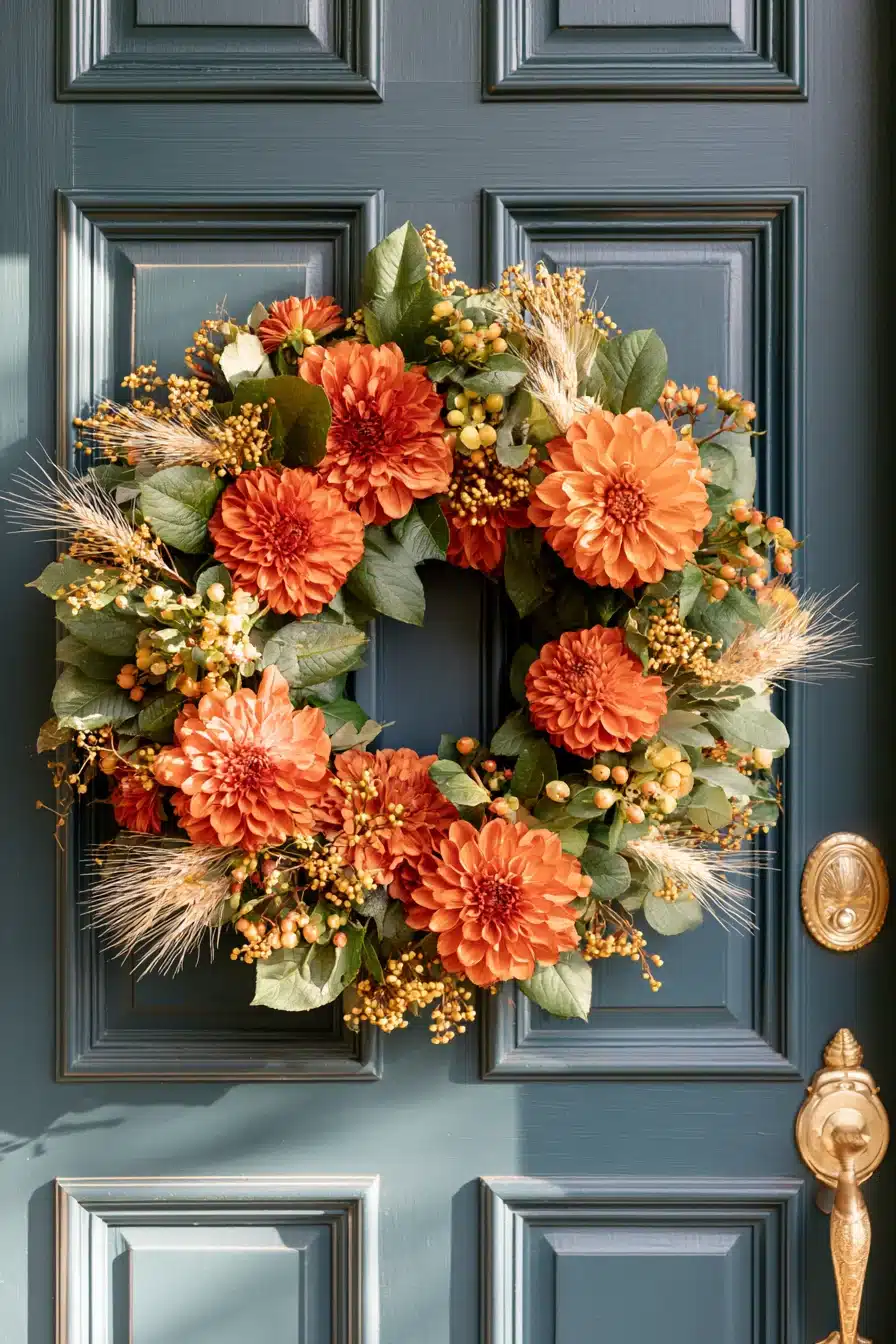 27 Beautiful Fall Wreaths for a Warm and Welcoming Autumn Front Door