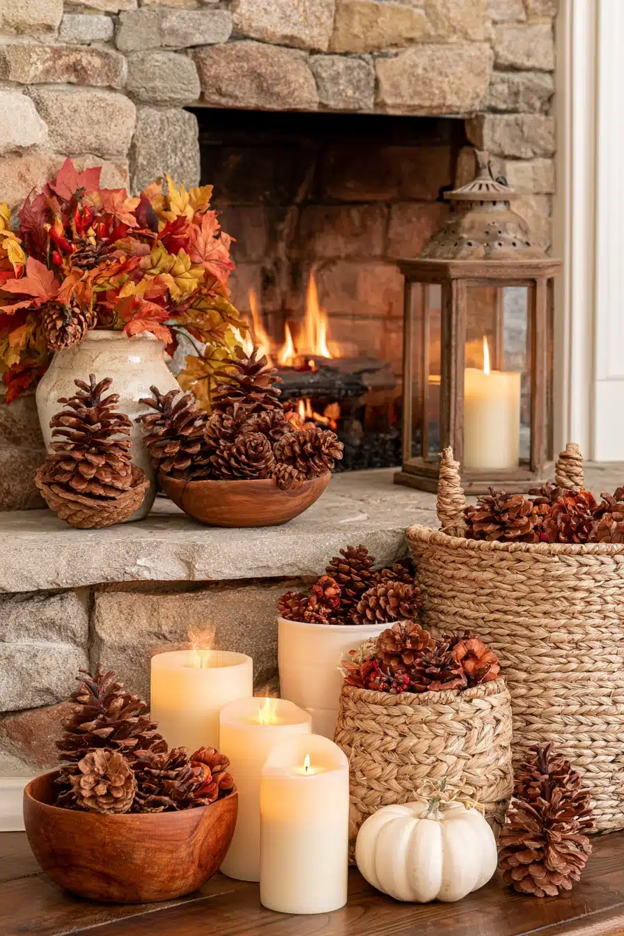 27 Autumn Fireplace Decor Ideas for a Warm Cozy Home