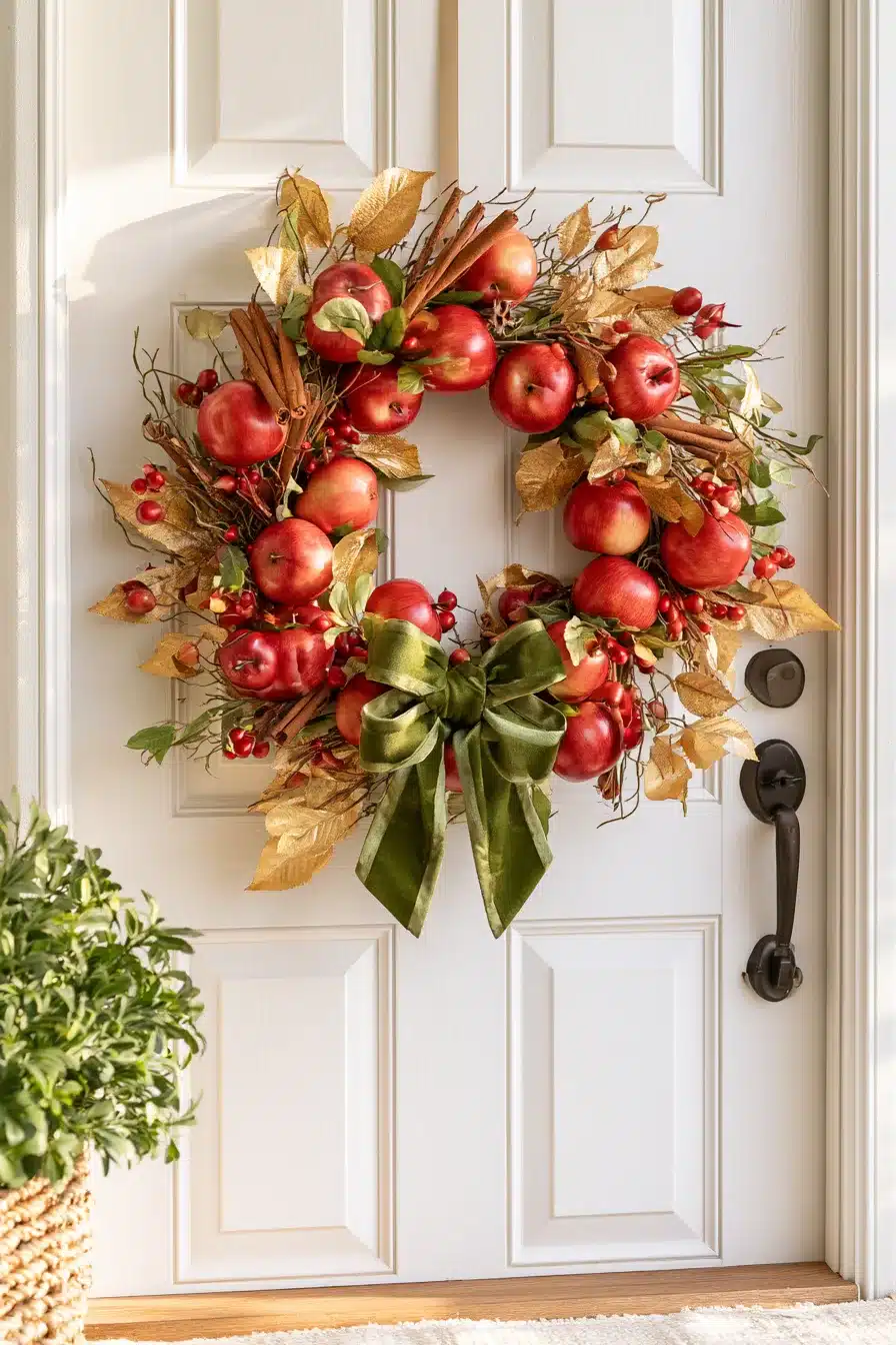 27 Gorgeous Fall Front Door Wreaths for a Warm Autumn Welcome