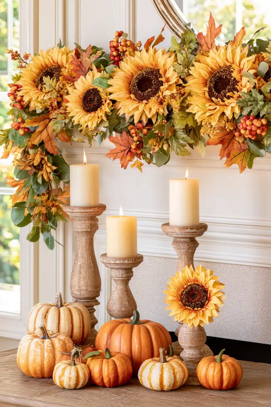 27 Cozy Fall Garland Mantle Ideas for a Warm Seasonal Display