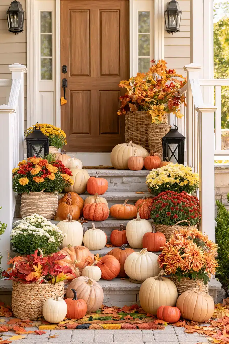 27 Cozy Autumn Front Porch Decor Ideas for a Warm Seasonal Welcome