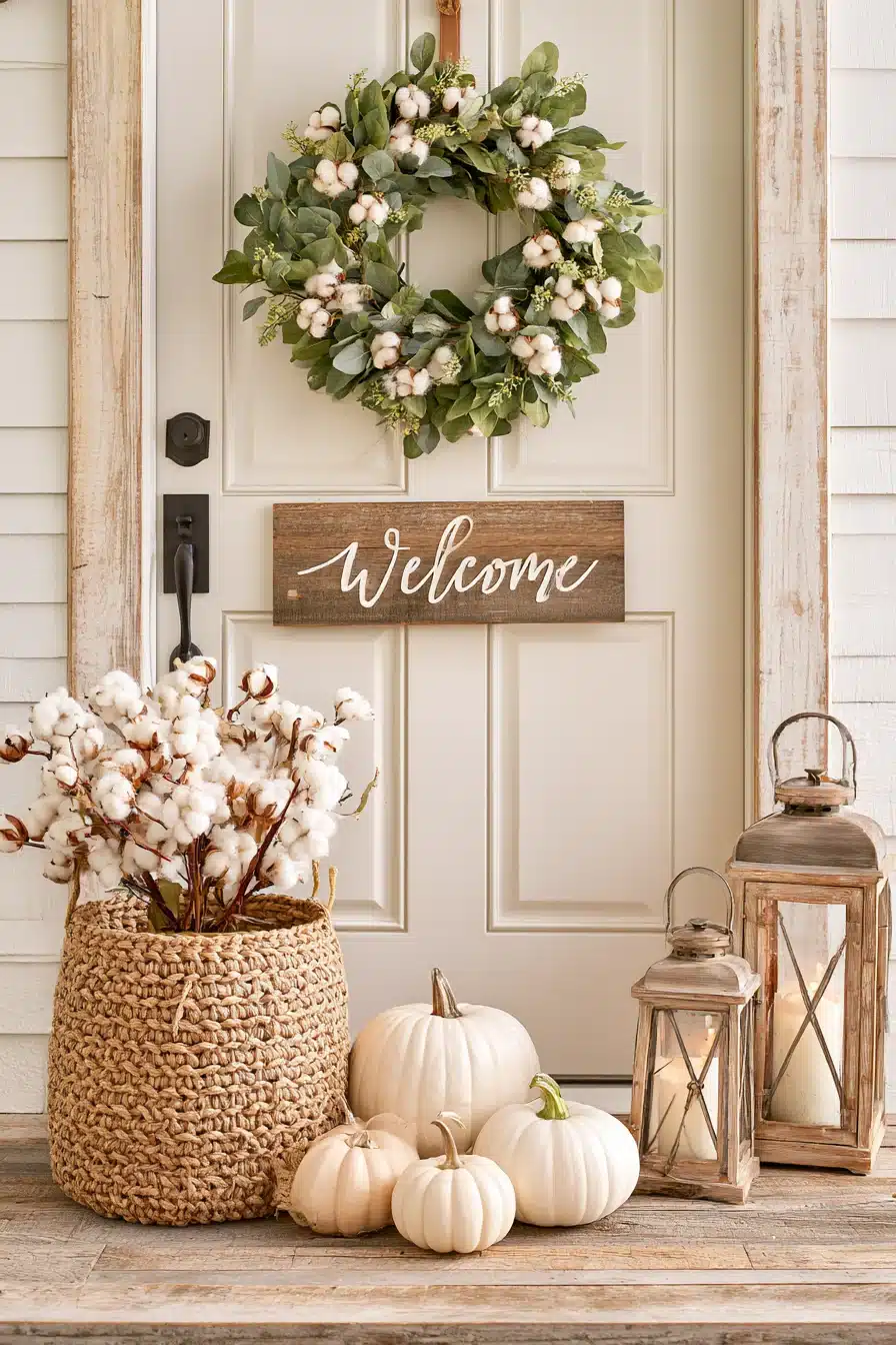 27 Charming Thanksgiving Door Decorations for a Warm Harvest Welcome