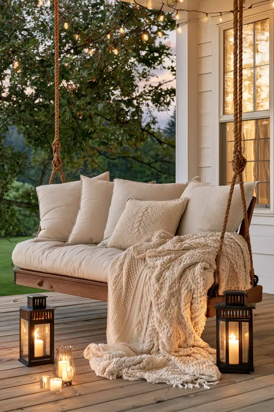 27 Charming Porch Swing Ideas for a Cozy Outdoor Retreat