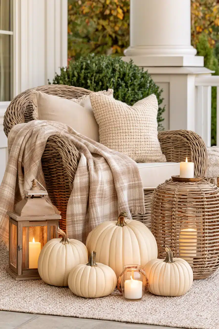 27 Charming Thanksgiving Porch Decorations for a Warm Harvest Welcome