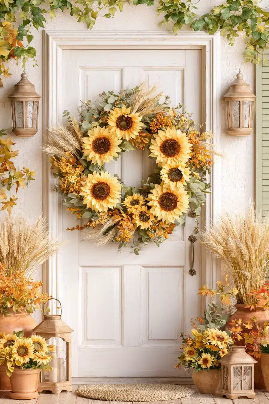 27 Beautiful Fall Wreaths for a Warm and Welcoming Autumn Front Door
