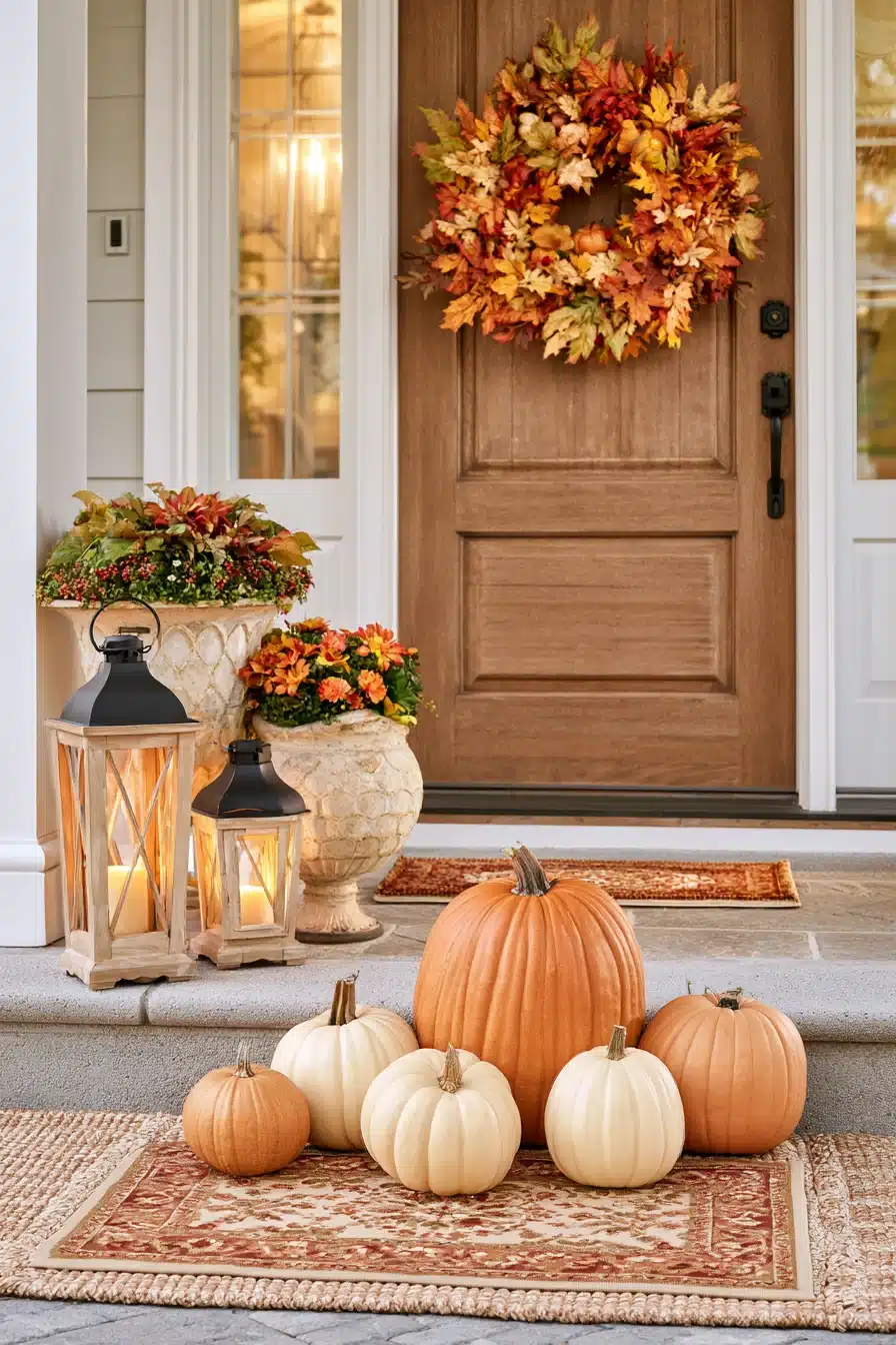 27 Charming Thanksgiving Porch Decorations for a Warm Harvest Welcome