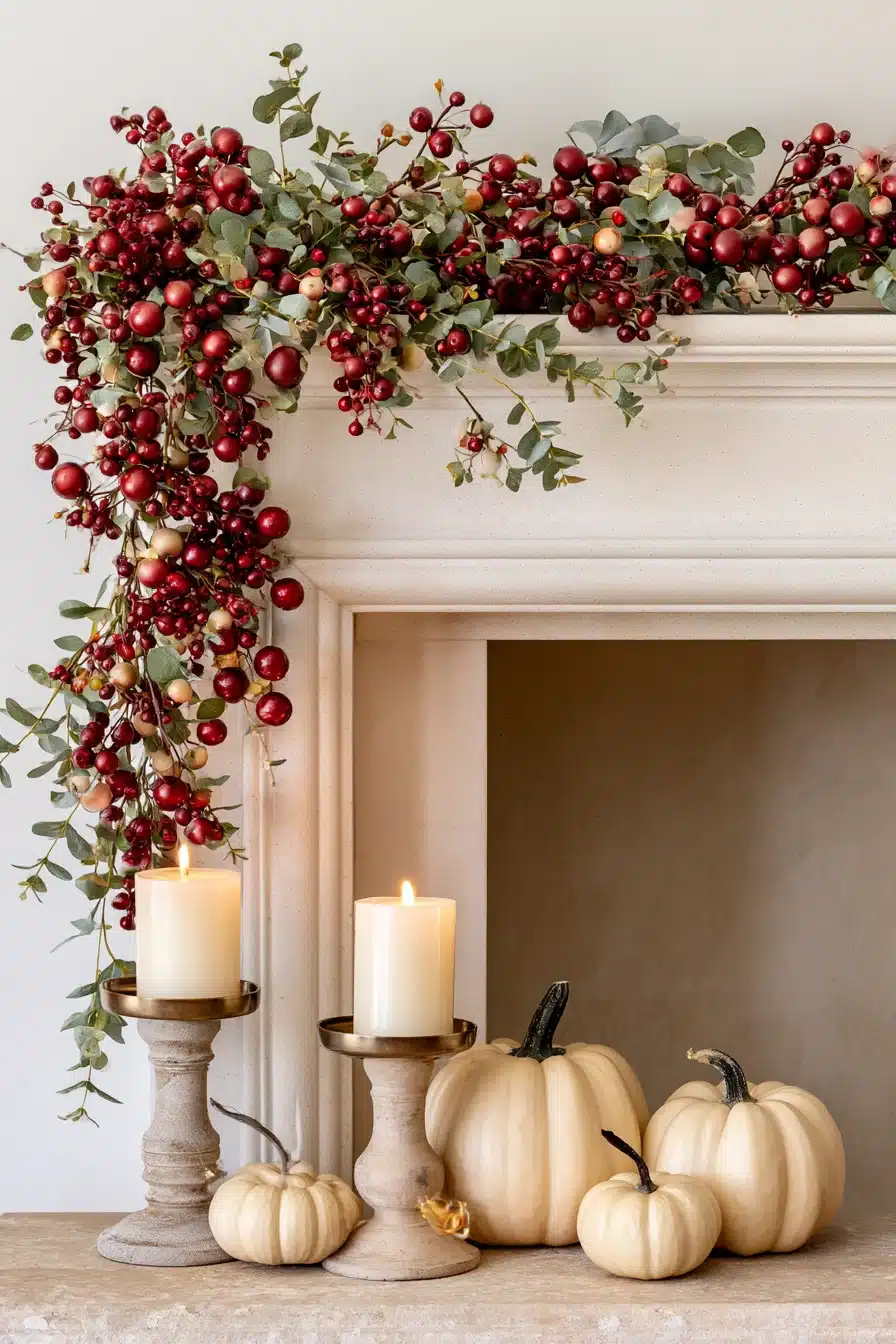 27 Cozy Fall Garland Mantle Ideas for a Warm Seasonal Display