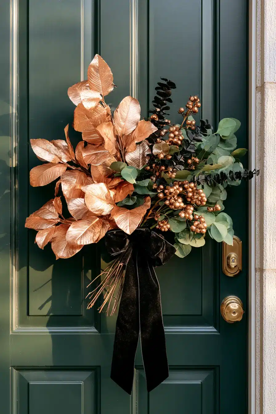 27 Gorgeous Fall Front Door Wreaths for a Warm Autumn Welcome