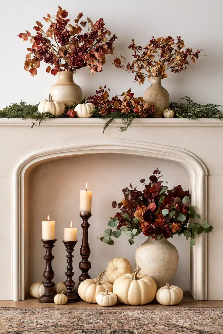 27 Autumn Fireplace Decor Ideas for a Warm Cozy Home