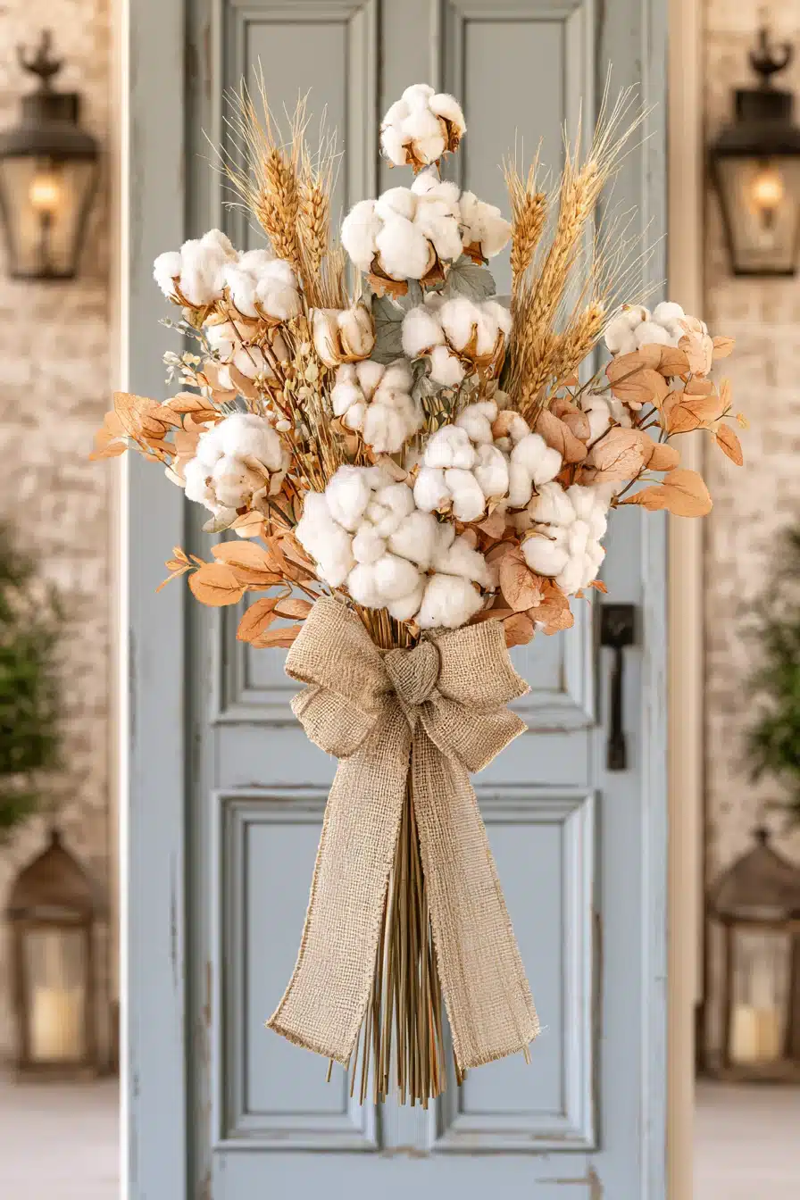 27 Gorgeous Fall Front Door Wreaths for a Warm Autumn Welcome
