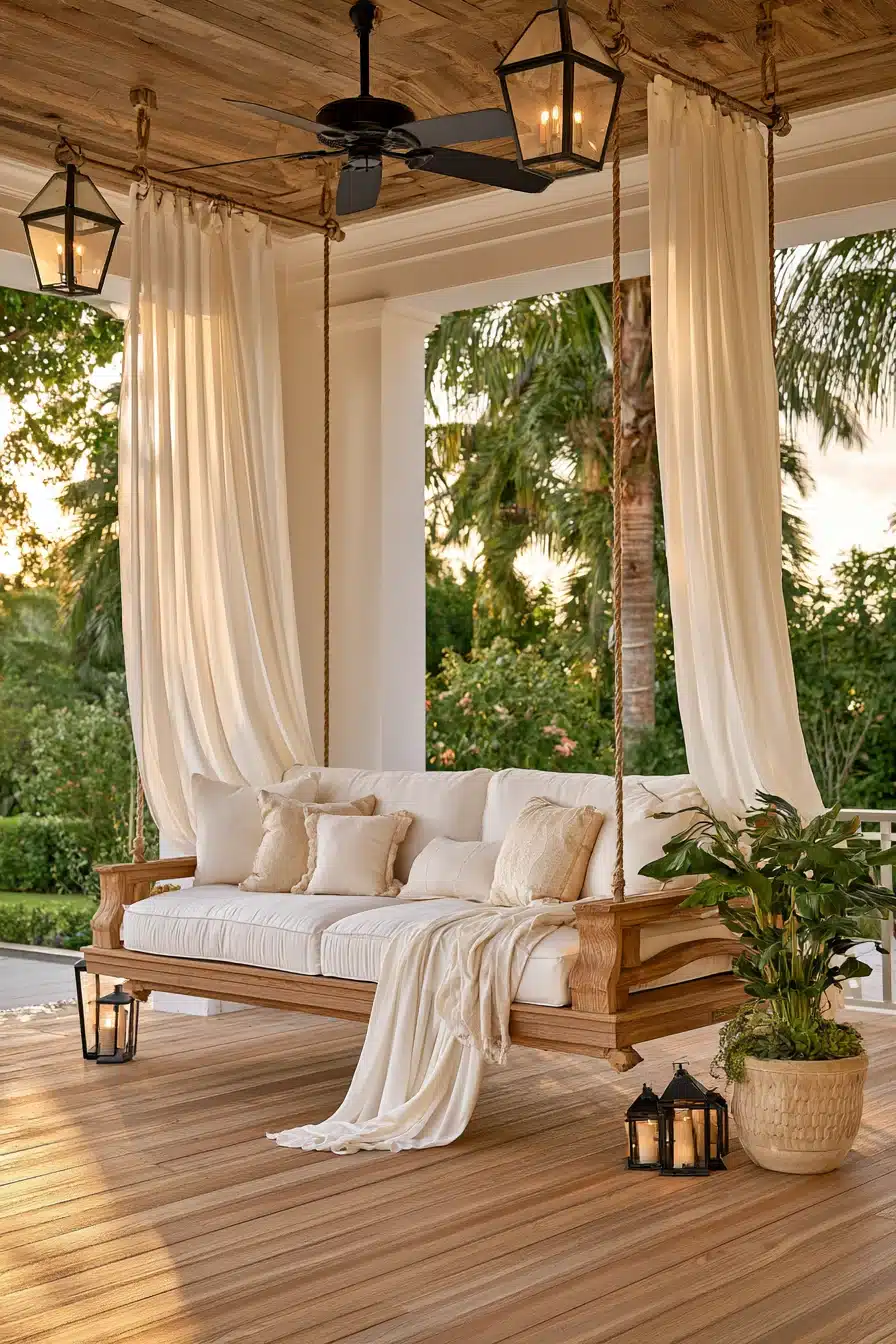 27 Charming Porch Swing Ideas for a Cozy Outdoor Retreat