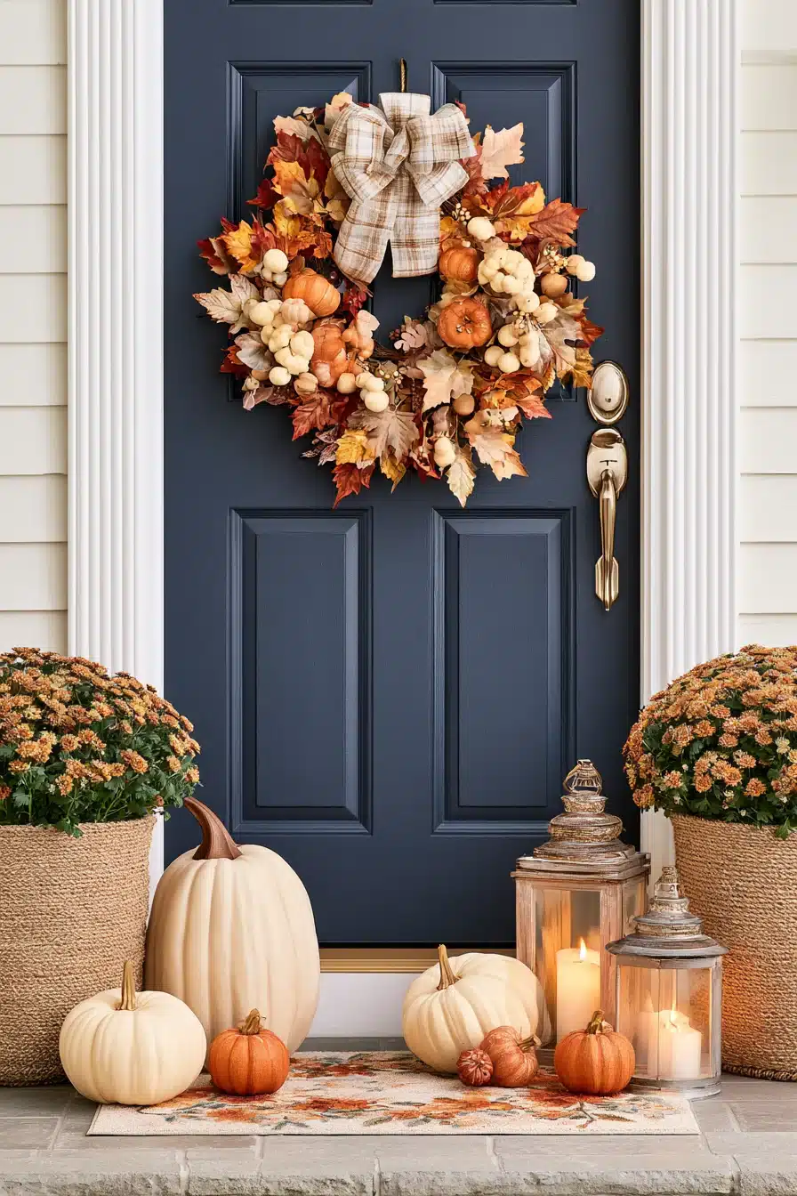 27 Beautiful Fall Wreaths for a Warm and Welcoming Autumn Front Door