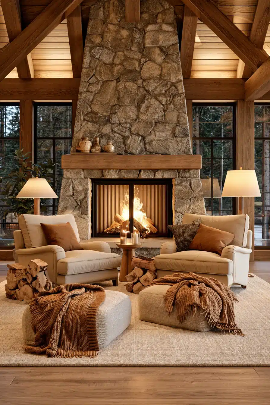 27 Cozy Lake Cabin Interiors for a Warm and Relaxing Retreat